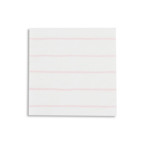 Blush Frenchie Striped Petite Napkins, Pack of 16