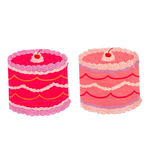 You're The Cherry On Top Die Cut Cake Large Napkins, Pack of 16