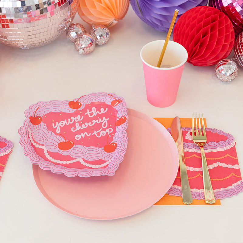You're The Cherry On Top Die Cut Cake Large Napkins, Pack of 16