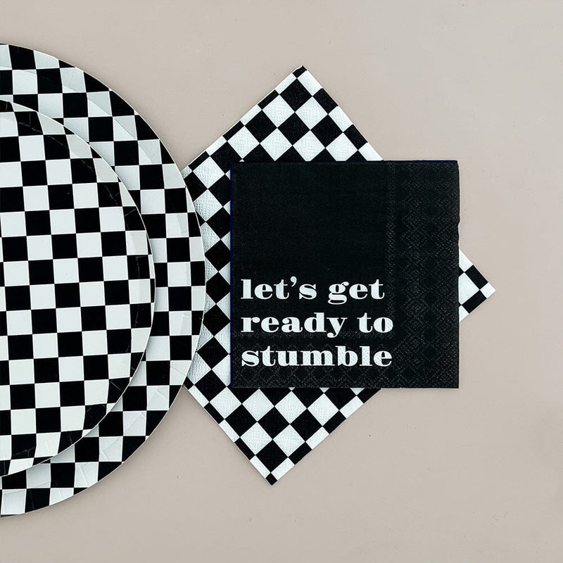 "Lets Get Ready To Stumble"  Witty Cocktail Napkins, Pack of 20