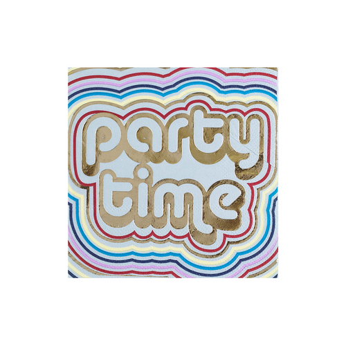 "Party Time" Witty Cocktail Napkins, Pack of 20