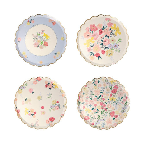 English Garden Side Plates, Pack of 8