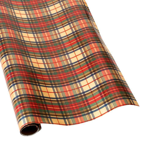 Dress Stewart Tartan Gift Wrapping Paper on Gold Foil - Bundle of 2 30" x 6' Roll