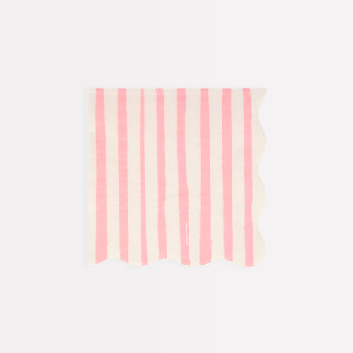 Pink Stripe Small Napkins